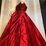 Women’s Gorgeous Red Formal Bridal Dress Two Pieces Photo 0