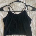 SheIn Black Cropped Ribbed Tank Photo 0