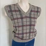 Vintage plaid wool blend sweater vest preppy schoolboy grandpa Photo 5
