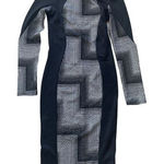 Club Monaco Monaco Womens‎ Holographic Striped Print Long Sleeve Long Dress L Made In USA Photo 0