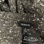 Torrid  Gray Marled Knit Cold-Shoulder Tunic Sweater - Size 22/24 (3) Photo 3