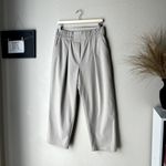 Brochu Walker  Fiera Gray Cropped Straight Leg Pull-On Pleated Twill Pants Size L Photo 3