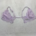 Free People  Intimately Lace Bra Plunge Front Closure‎ Purple 34DD Photo 1