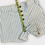 Old Navy Women’s  High Waist Blue Striped Flat Front Shorts Size 8 Photo 3
