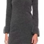 Banana Republic women’s grey wool blend ruffle cuff sweater dress size SM Photo 0