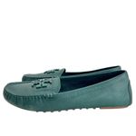 Tory Burch Lowell 2 Driver Green Tumbled Leather Slip On Loafer Photo 1
