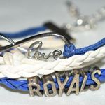 Source Unknown Home Run Kansas City Royals Braided Blue White Layered Cord Chame 7"-8" Bracelet Photo 0