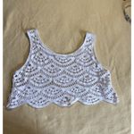 Lucet Crochet Crop Top Size M/L Cream Festival Beach Party Size L Photo 2
