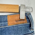 EXPRESS  Blue Super High Rise Distressed Slim Ankle Jeans Womens 2 Raw Hem Denim Photo 3