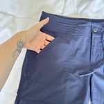 Athleta  Swim Womens 8 Shorts Drawstring Button Navy Blue Pockets Summer Beach Photo 2