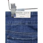 Chico's Wide Leg Ankle Jeans Redwood Indigo Sailor Button Denim US 8R Stretch NWT Photo 3