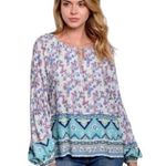 Love Riche  Tie Front Boho Tunic size M Photo 0