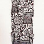 Papillon Floral Paisley V-Neck Collared Tunic Mini Dress Pockets Lagenlook XL Photo 0