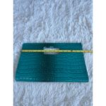 Emerald Green Crocodile Embossed oversized Clutch Bag Handbag Structured Photo 1