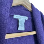 White + Warren Purple Cashmere Trapeze Cardigan Size L Photo 3