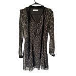 Lush Clothing Lush Women's Black Floral Shear Short Dress Photo 1