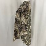 Figueroa and Flower New  Snake Paisley Print Mix Button Down Blouse Tan Photo 12