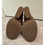 Lucky Brand Braided Leather Wedge Heel Lemia Burgundy Sandal Size 8.5 NEW $119 Photo 4