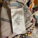 Farm Rio  Amulet Linen Blend Aztec Ikat Beaded Tie Back Midi Dress Photo 11