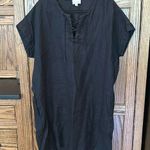 PURE collection lime green yellow Linen laced neck dress sundress coverup beachy Black Size XL Photo 0