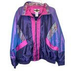 Vintage Outbrook Women's Large 2pc Set Purple Pink Tracksuit Windbreaker New Photo 1