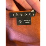Theory  Tank‎ Top Women Small Brown Orange Double Georgette Silk Apala Shell Photo 7