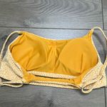 Athleta  Scoop Jacquard Swim Bikini Top Yellow White‎ Print Size Small Photo 3