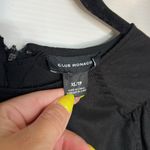 Club Monaco  Black Zip Back Puff Sleeve Top Photo 4