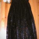 Free People πHPπ Black Pleated Maxi Lace Skirt Photo 1