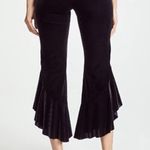 Bailey 44 Black Saint Petersburg Velvet Ruffle Hem Pull On Pants Size M Photo 2