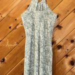 Eddie Bauer Harmony Dress Moisture Wick Built-In Bra Green Palm Print Photo 4