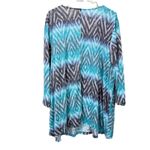 Catherines  Aqua Blue Poetry Tiered 3/4 Sleeve Tee Size‎ 4X Photo 5