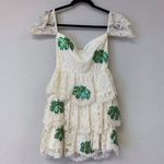 Lovers + Friends White Lace Palm Print Dress Photo 3