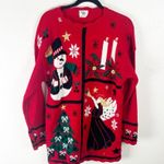 NUTCRACKER Red Long Sleeves Christmas Graphic Prints Sweater, Size Medium Photo 0