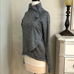 IBKUL Long Sleeve Thumbhole Golf Pullover Black Heather Gray Logo Size Medium Photo 3