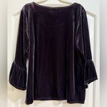 Lysse  Dark Eggplant Velvet Women's Blouse Photo 1