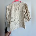 Free People  Cream Floral Embroidered Top June top in Ecru Photo 6