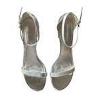 Stuart Weitzman  Amelina Silver Block Heel Sandal Sz 40 (US 10)‎ Photo 3