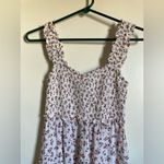 Skylar + Madison White Floral Smocked Top Sleeveless Mini Dress #S Photo 2