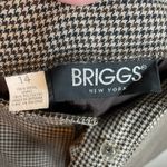 Briggs New York Vtg Women Wool Houndstooth High Waist Pleated Trousers Size 14 Classic Work Pant Photo 3