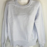 J.Crew Ribbed Cable Knit Crew Neck Sweater Light Blue Women's Small NWT Photo 0