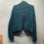 Free People Fuzzy Button-Up Jacket XS Shaggy Faux Fur Coat Cozy Boho Photo 6