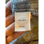 J Jill Love Linen Shirt Women Small Gray Linen Button Down Tunic‎ Lagenlook Photo 6