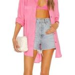 SNDYS Leo Linen Button Up Shirt Dress Beach Casual Pink CoverUp Women’s sz 4 Photo 1