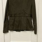 Loft women's military jacket olive green 100% cotton size small Photo 5