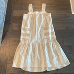 Maeve NWOT Anthropologie  Petite Neutral Stripe Dress Sz MP Photo 7