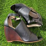 Jessica Simpson Crimsella Stylish Black Wedge Sandals Size 10M Photo 5