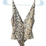 ASTR  The Label Snakeskin Print Bodysuit Womens Size XS Photo 1