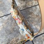 MARY FRANCES Floral Appliqué Beaded & Embellished Shoulder Handbag Purse Blue Photo 6