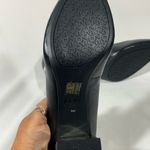 DKNY ELIE LEATHER WOMENS PUMPS W/GOLD TRIM 3” BLOCK HEEL SZ 10 BLACK NEW Photo 9